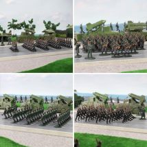 Evemodel 38pcs HO Scale 1:87 Model Military Figures Soldiers Officers Army Men Infantry
