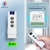 Interruttore per tende wireless 433 MHz 110 V 220 V 16A Ricevitore RF, telecomando da 60 m, per telecomando tapparella finestre tende porta garage