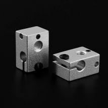 High Temperature V6 Aluminium Heater Block For Print Head Hot End Heating Block 23*12*16 23x12x16 mm For 3D Printer parts