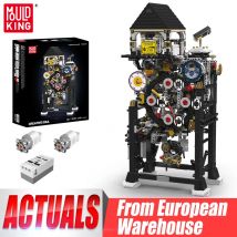 Stampo Re 10159 Orologio tecnico Giocattoli Orologio Cyberpunk motorizzato Building Block Tempo di assemblaggio Caculator Mattoni Regalo di Natale per bambini