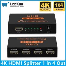 HDMI-kompatibel Splitter 1x4 Full HD 4K Audio Video Splitter 1 in 4 out HDMI Splitter Verstärker Adapter für HDTV DVD PS3 Xbox