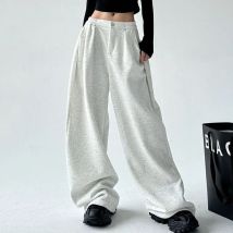 FANAN Übergroße Frauen Grau Jogginghose Y2K Amerika Stil Retro Baggy Hosen Weibliche Casual Sport Street Hip Hop Hosen 2025