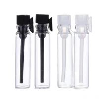 20PCS 1ML 2ML Clear Mini Sample Cute Glass Travel Oil Perfume Bottle with Drop& Spray Empty Sample Bottle for Essential Oils