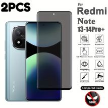 2 pezzi copertura completa anti peeping pellicola in vetro temperato superficie lucida per Redmi Note 14 13 Pro Plus 11 12 13 Pro 10 Pro vetro