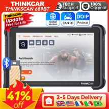 THINKCAR THINKSCAN 689BT OBD2 sistema de diagnóstico OBD2 THINKSCAN 689BT, codificación ECU, bidireccional, CANFD, DOIP, 4 + 64G