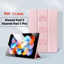 Per Xiaomi Mi Pad 5 Custodia 11 "DIY Bow TPU Tri-Fold Stand Smart Tablet Custodie Auto Sleep/Wake Per Xiaomi 5 Pro Cover 11 pollici 2021