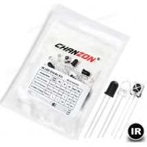 20 Stück 5 mm 940 nm VS1838B IR LED Emitting Diode Kit Sender Empfänger Infrarotlicht Lampe Emitter Fototransistor Sortiment