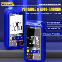 MECHANIC Profesjonalny Mini Cyfrowy Miernik Uniwersalny True RMS, Napięcie AC/DC Prąd Auto Zakres, Pomiar Pojemności Rezystancji Częstotliwości Dioda Ciągłość NCV
