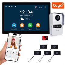 Sistema de videoportero Digital de 2 cables, Monitor WIFI inalámbrico de 7/10,1 pulgadas, cámara de portero de 1080P, tarjeta de timbre de vídeo, desbloqueo Tuya