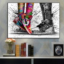 Graffiti Flut Marke Turnschuhe Poster Drucken Wand Kunst Leinwand Malerei Moderne Pop Art Hause Dekorative Malerei Für Wohnzimmer Dekor