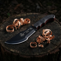 TOPS Tracker - Jungle Rescue Messer für den Outdoor-Bereich, 1095 Hochkohlenstoffstahl, Micta-Griff, Camping-Notfallmesser
