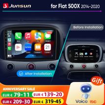 Junsun Android Auto Autoradio Per Fiat 500X 2014 2015 2016 2017-2020 Multimedia Wireless CarPlay SWC GPS Navi RDS DSP FM