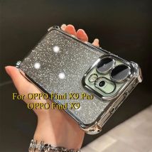 Case For Find X9 Pro Plating Glitter Soft Silicone Shockproof Cover For Oppo Find X9 X9Pro Airbag TPU Lens Protection Film Shell