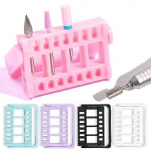 16 Löcher Nail Art Kunststoff Nagelbohrer Ständer Halter Leere Bohrer Fall Display