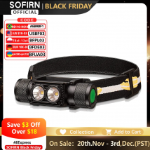 SOFIRN H25L USB ricaricabile 1000LM lampada frontale con batteria 18650 doppia TN-3535 90CRI 5000K torcia frontale campeggio pesca torcia