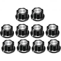 DAIERBUMP 10PCS 19.5x11.5mm tono argento potenziometro superiore controllo del volume manopole rotanti per manopola del volume della chitarra con albero da 6.35mm