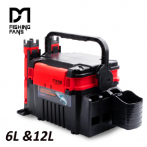 Fishingfans 6L 12L Scatola da pesca Organizzatore Multi-funzione Richiamo Secchio per pesci vivi Scatola di immagazzinaggio per ispessimento Scatola per attrezzatura da pesca