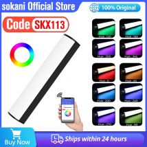 Sokani X8 LED Fotografia Luce Palmare RGB Tubo luminoso Stick Video Illuminazione soffusa APP Telecomando per TikTok YouTube Studio
