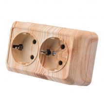 Holz steckdosen flamm hemmend mit Erdwand oberfläche Steckdosen klassische Farbe Kunststoff EU Standard Steckdosen