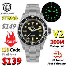 Watchdives WD5513 V2 38 mm Uhr NH35 Automatikuhr Datum Saphir 20 Bar wasserdicht Tauch leuchtende Vintage mechanische Uhren