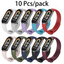 Cinturino da 10 pezzi/pacco per mi Band 8 9 10 Bracciale in silicone per XiaoMi Band Xiomi Xiami Cinturino da polso Uomo Donna
