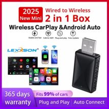 Adattatore Wireless Carplay Android Auto 2in 1 Smart Dongle 2025 5G WIFI Per iphone Telefono Android Per Volvo Benz Mg Kia Chery VW
