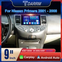 Para Nissan Primera 2001 - 2008 reproductor de navegador pantalla de coche Radio Android 12 Automotivo pantalla Multimedia estéreo Carplay