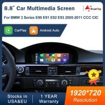 Multimediale per auto Android Auto CarPlay wireless da 8,8 pollici per BMW Serie 3 E90 E91 E92 E93 2005-2011 CCC CIC Display touch screen