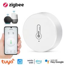 Tuya Smart Zigbee 3.0 Temperatur- und Feuchtigkeitssensor Innenthermometer-Monitor funktioniert mit Alexa Google Smart Home Automation
