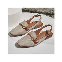 New Women Platform Sandals Anti-slip Closed Toe Metal Shoes Women Flat Outdoor Round Toe Wedge Sandals Women Sandalias De Mujer