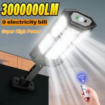 Powerful Solar Lamp 3000000LM Outdoor Solar Lights With Remote Control Super Bright Solar Sensor Wall Light Yard Lamp Waterproof