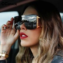 46588 Oversized Luxury Brand Sunglasses Retro Men Women Fashion One Lens Shades Uv400 Vintage Glasses