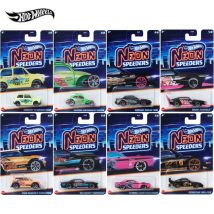 Hot Wheels Neon Speeders 1 64 Diecast Cars Collection Honda Volkswagen Beetle Nissan Silvia Mini Cooper Modellspielzeug für Jungen Geschenk