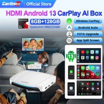 CarlinKit UHD Android 13 SDM660 6225 CarPlay Ai Box HDMI Streaming Box para Netflix GPS inalámbrico CarPlay Android Auto 8GB + 128GB