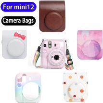 Für polaroid instax mini12 purecamera fall pu leder weiche silikon abdeckung tasche für fujifilm polaroid kamera box tragbare kamera b