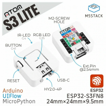 M5Stack Ufficiale AtomS3 Lite Atom Series ESP32-S3FN8 Controller programmabile Memoria 8M Kit di sviluppo Wi-Fi per nodo IoT