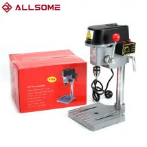 ALLSOME 220V 340W Supporto per trapano elettrico Mini supporto da tavolo da banco Supporto per trapano Staffa fai da te Telaio fisso