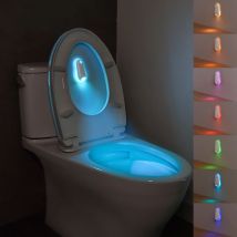 Luce notturna per WC Luce con sensore di movimento Luce per WC RGB 7 colori che cambiano per la decorazione del bagno Luce a LED ricaricabile