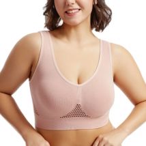 Nahtlose Bhs Für Frauen Push-Up Bh Sport Hohl Top Weibliche Ungefüttert Crop Top Sexy Dessous Einfarbig Komfort Büstenhalter M-5XL