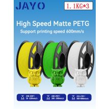 JAYO High Speed Matt PETG 3D Filament 3Rolls/Set 1.75mm 3D Printer Filament PETG 600MM/S Fit Most FDM 3D Printers Neatly Wound