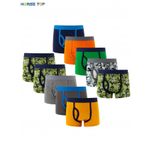 5 pieces/set of boys' cute boxer briefs cotton comfortable underwear