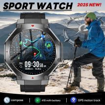 2025 neue GPS-Sport-Smartwatch für Herren, PK Amazfit T-Rex 3, Bluetooth-Anruf, Smartwatch, Kompass, Outdoor-Fitness, Gesundheitsmonitor, Armband