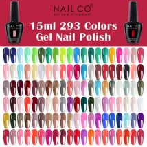 Nailco 15ml schwarz weiß rot rosa color gel nagellack 333 farb serie vernis uv nagel gel nagel kunst glitter alle für maniküre set
