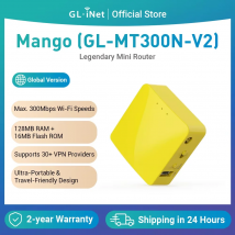 GL.iNet-MT300N-V2(Mango) Mini router tascabile wireless da viaggio portatile - Router/accesso WiFi