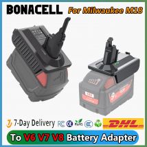 Bonacell Battery Adapter For Milwaukee M18 18V Battery to Dyson V6/V7/V8 Adapter with Dyson V6/V7/V8 Series Li-ion Tool Battery