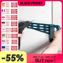 ALLSOME Juego de Plantillas Magnéticas para Cajones, Railes Deslizantes para Muebles, Accesorio Extensible para Montaje de Gabinetes y Armario, Guía de Carpintería con Hardware de Instalación