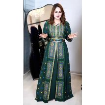 Neue Druck Abayas für Frauen Muslimischen Chiffon Langes Kleid Dubai Abaya Kaftan Türkei Robe Kaftan Marocain Frauen Eid Djellaba Jalabiya