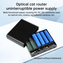 6x18650 Lithium Battery Solderless Power Supply Box UPS Optical Modem Router DC Uninterruptible Power Supply Box 60W 5V/9V/12V