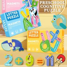 1 Set niedliche Montessori-Kühlschrankmagnete für Kinder, Tiermagnete für Kühlschrankdekoration, lustige magnetische Buchstaben, Zahlen, Kinderspielzeug