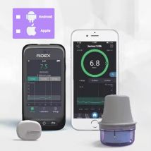 Aidex Dynamic CGMS 24-godzinny monitoring poziomu glukozy we krwi w czasie rzeczywistym, kompatybilny z Apple/Android, bezskanowy, wielojęzyczny system, zdalny monitoring.